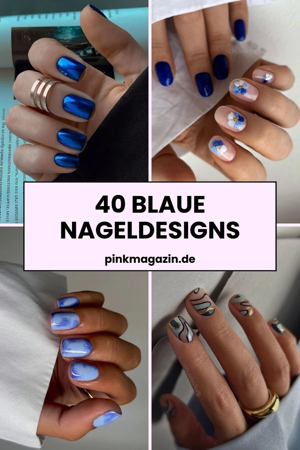 Blaue Nagelideen Pinterest
