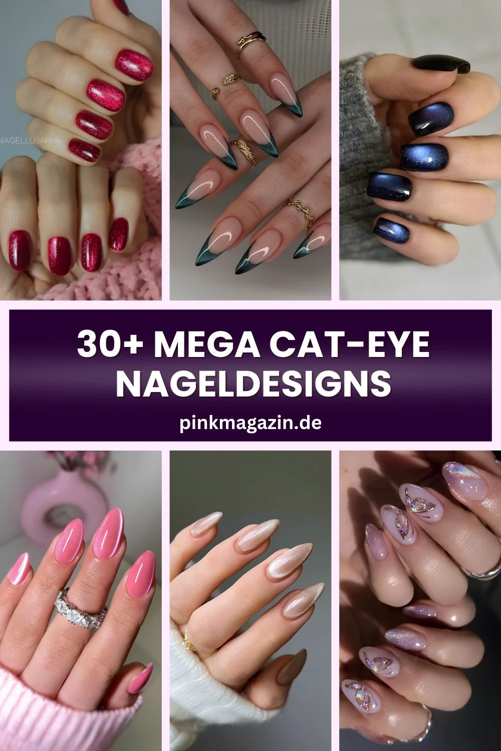 Cat-Eye-Naildesigns für Pinterest