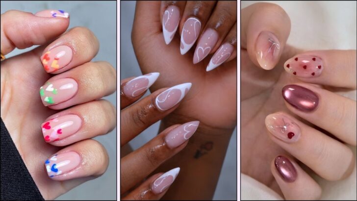30 Herz Nageldesigns, die einfach zum Verlieben sind