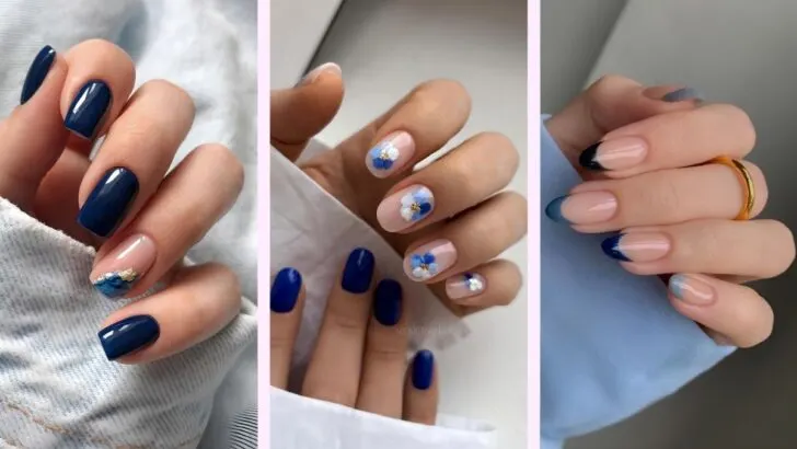 40 Marineblaue Nageldesigns, die 2025 total im Trend sind