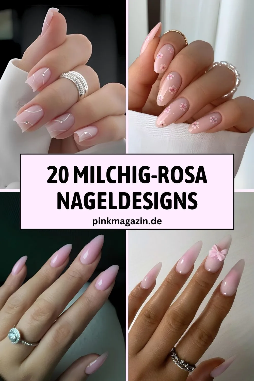 Milchig rosa Nagelideen Pinterest-Foto