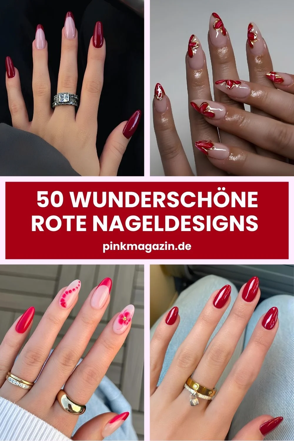 Rote Nagel-Ideen Pinterest
