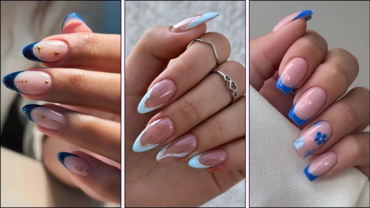 Die 30 trendigsten blauen French Tip Nails, die du jetzt ausprobieren solltest