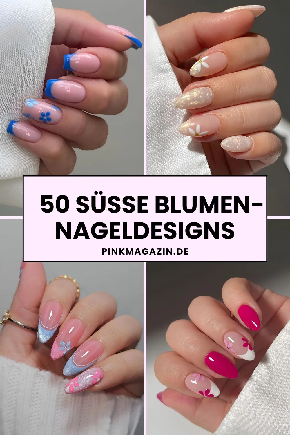 Blumen-Nageldesigns Pinterest
