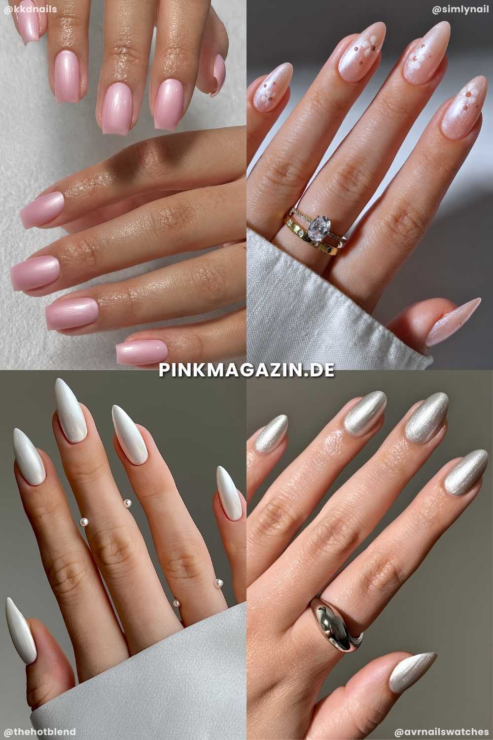 Collage mit Satin Finish Manikueren