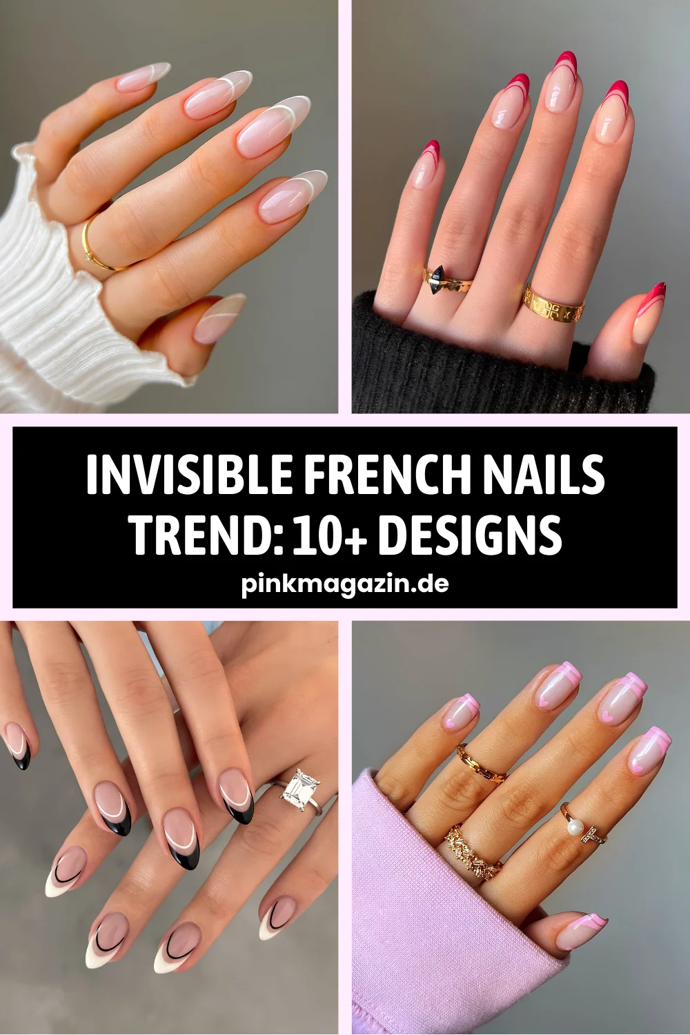 Invisible French nails trend Pinterest