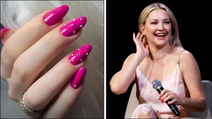 Kate Hudson macht knallpinke Strass-Nägel zum Frühlingstrend