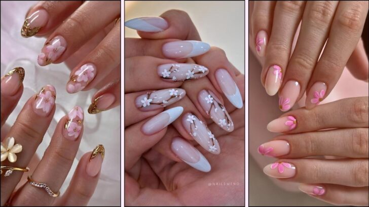 Kirschblüten-Nägel sind der Floral-Trend, für den sich der Salontermin lohnt