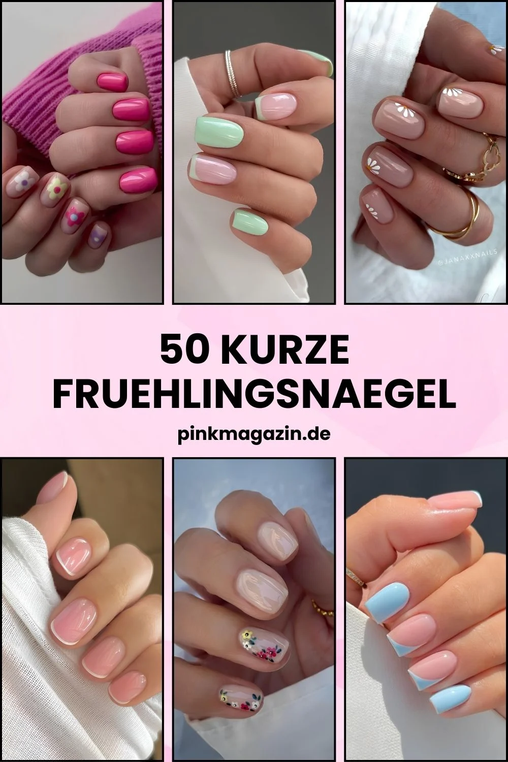 Kurze Frühlingsnägel pinterest