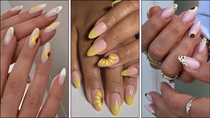 20 Sonnenblumen-Nageldesigns, die deine Maniküre zum Strahlen bringen