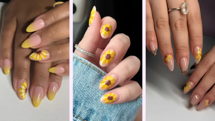 25 Sonnenblumen-Nägel, die deiner Mani Sonnenschein verpassen