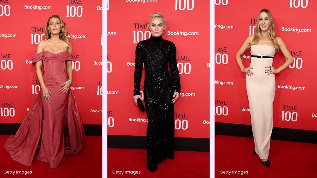 Eine Collage der bestangezogenen Stars der TIME100 Gala