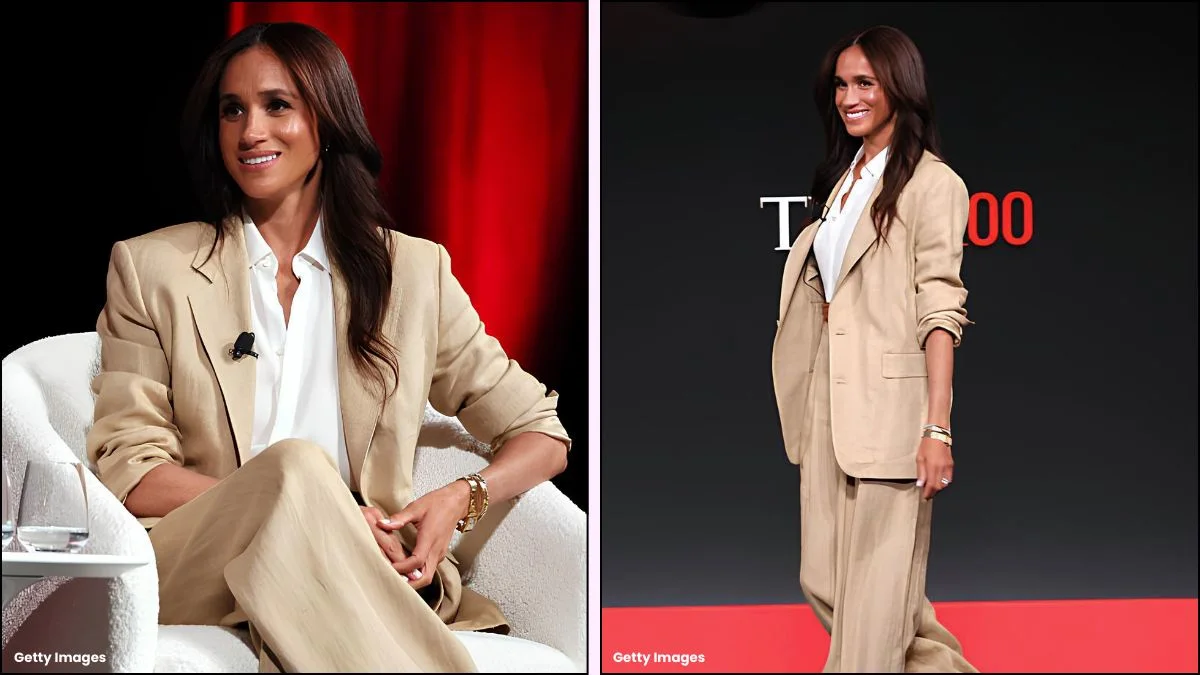 Meghan Markle leinenanzug TIME100 Summit
