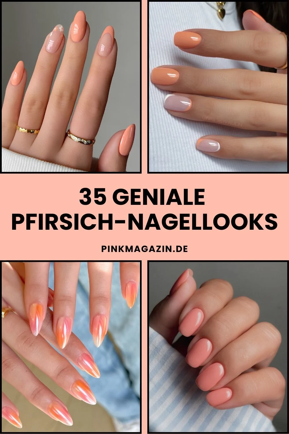 Pfirsich-Nagelideen Pinterest