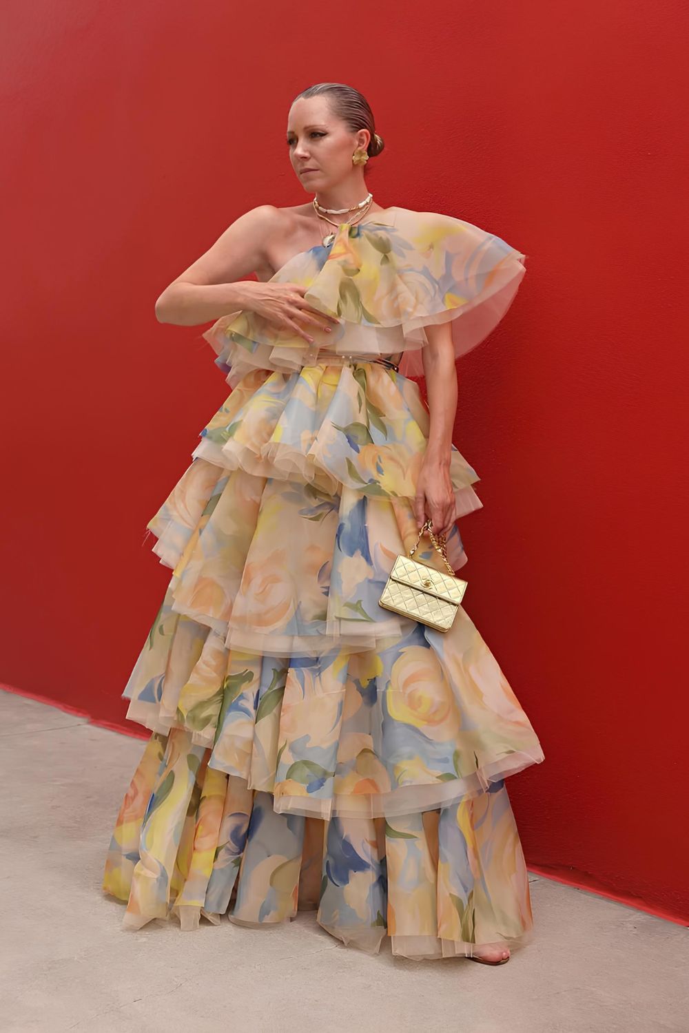 Rüschen-Abiballkleid in Pastellfarben