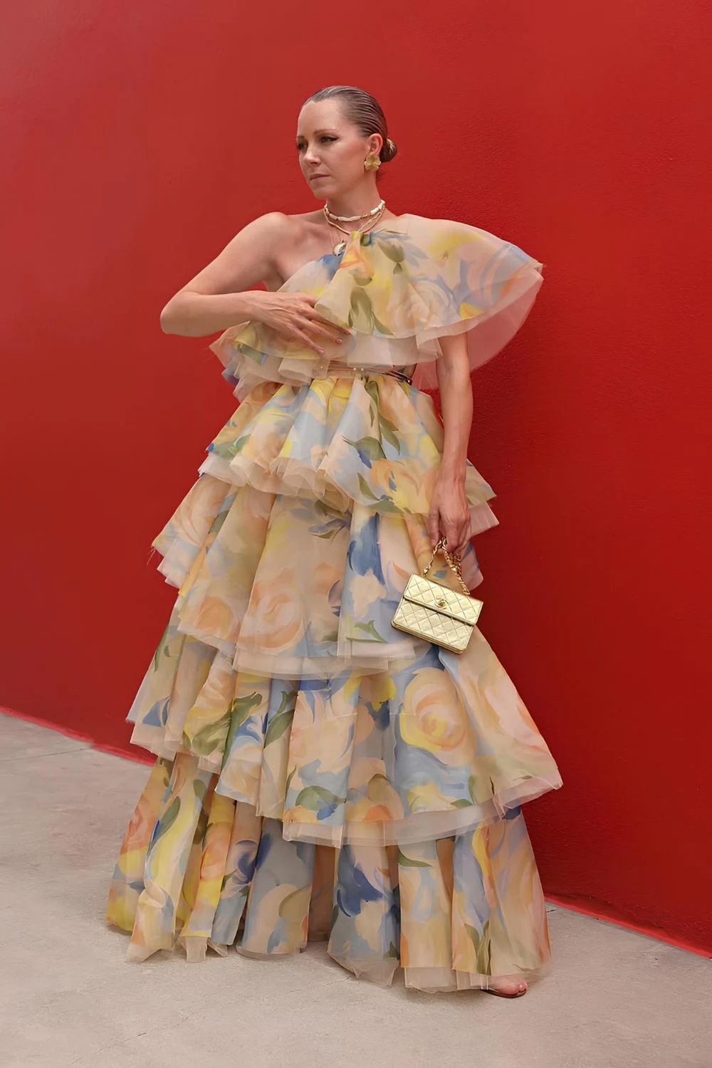 R&uuml;schen-Abiballkleid in Pastellfarben