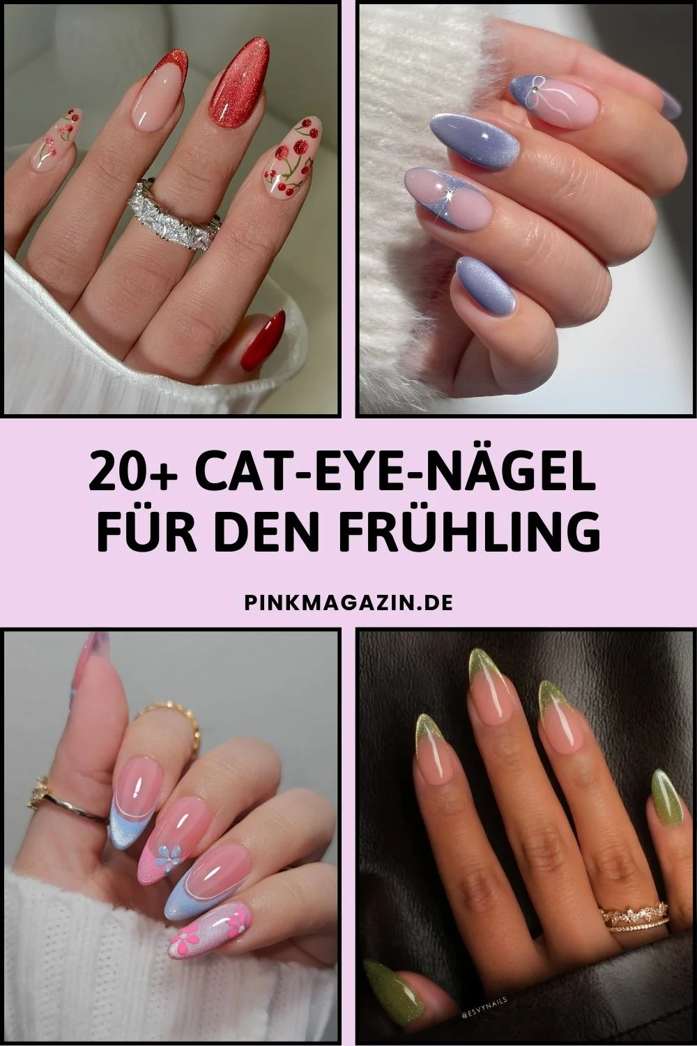 Cat-Eye-Nail-Ideen für den Frühling Pinterest