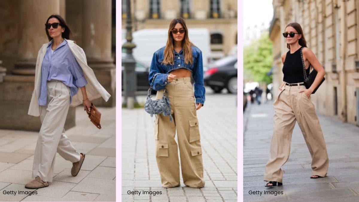 Beige palazzo hosen