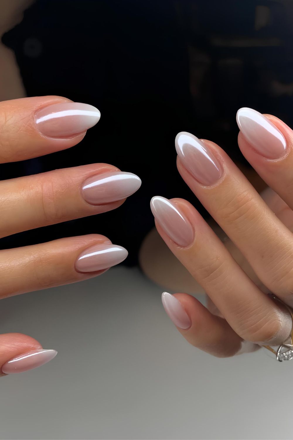 Glasierte Ombré-French-Nägel