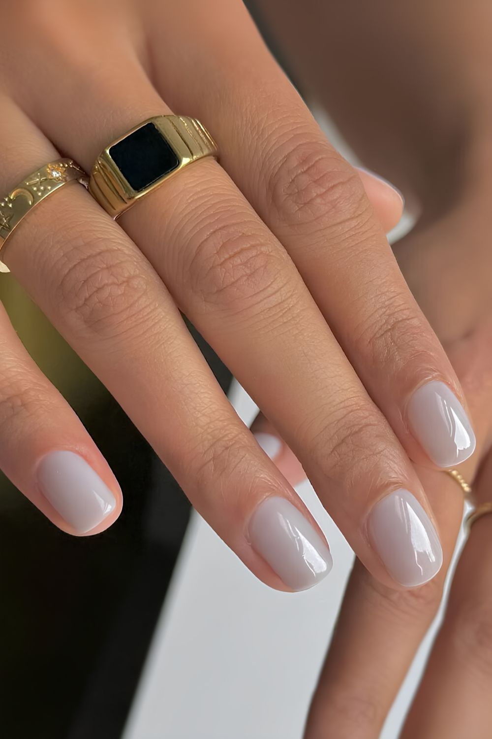 Graue Watery Nails