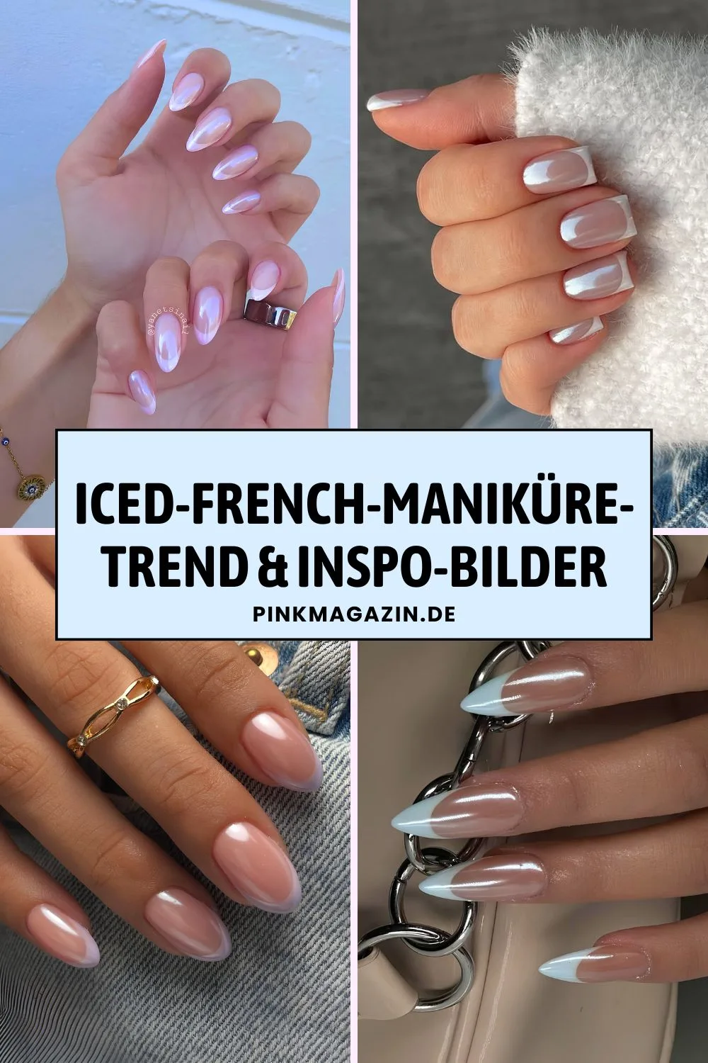Nageltrend Iced-French-Manik&uuml;re