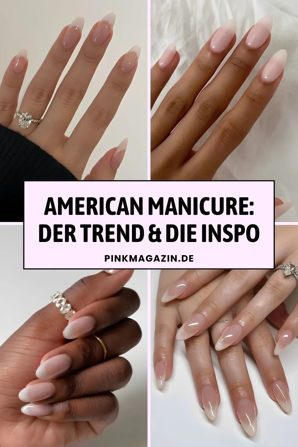Nageldesign trend American Manicure pinterest