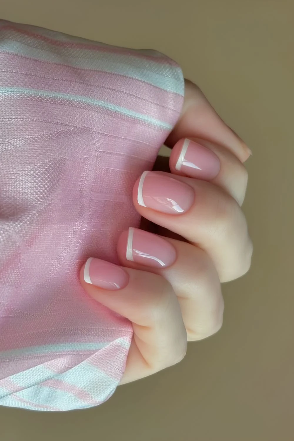 Weiße French Watery Nails