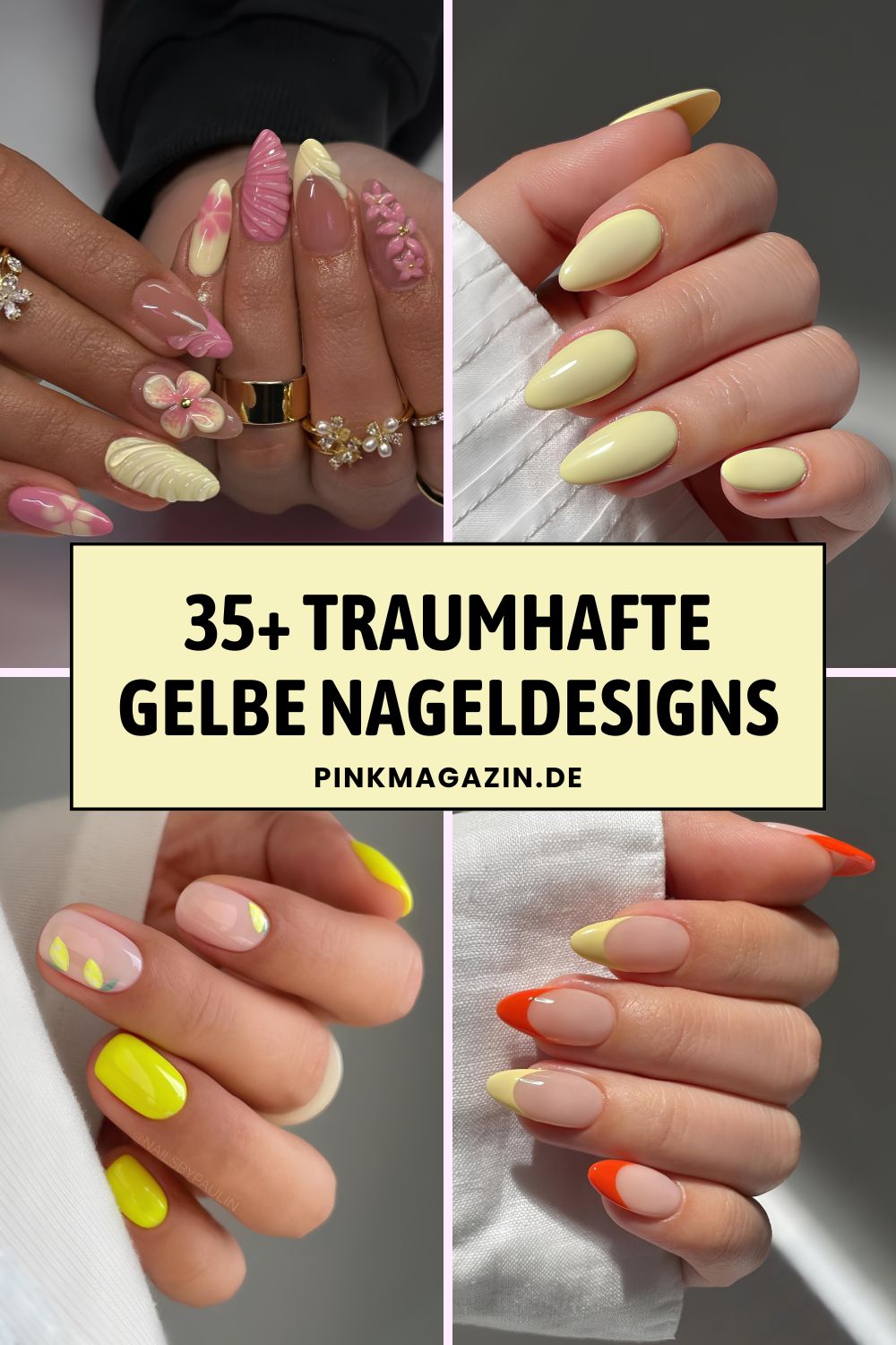 gelbe Nagel-Inspiration
