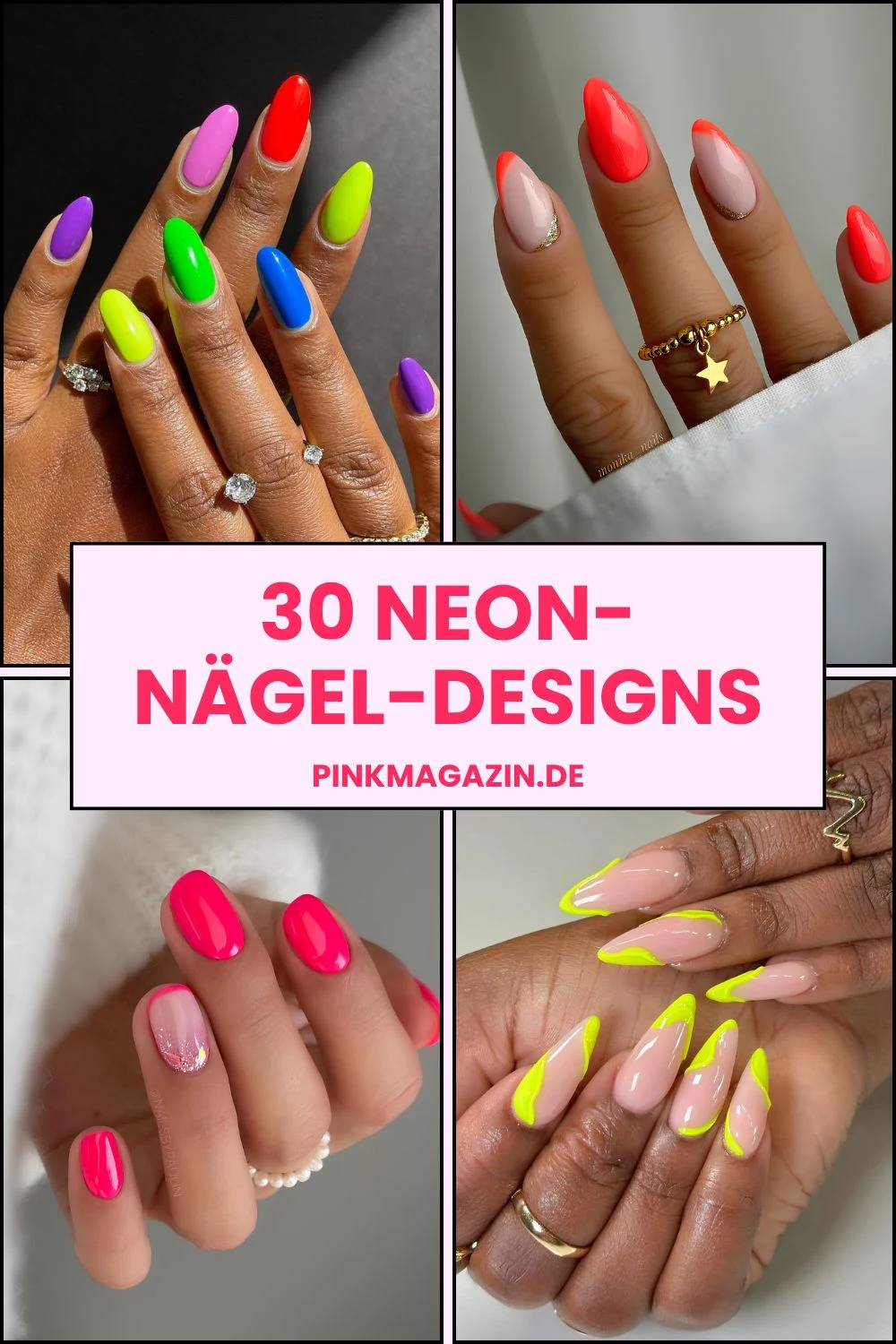 Neon-Nageldesigns Pinterest
