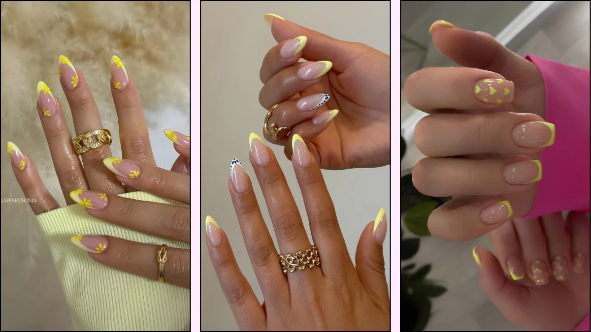 Gelbe French-Maniküre