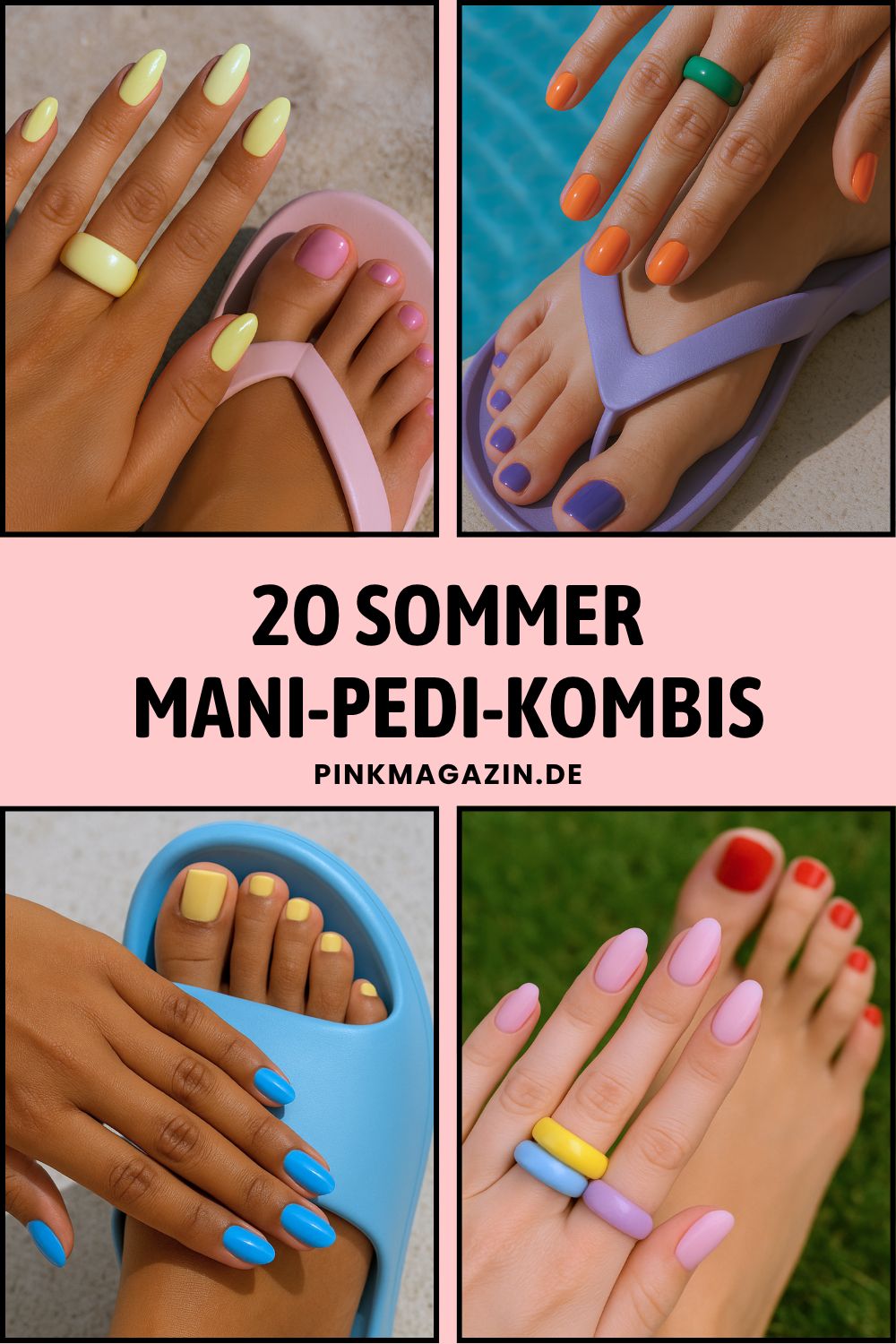 Maniküre-Pediküre-Kombinationen für Sommer pinterest