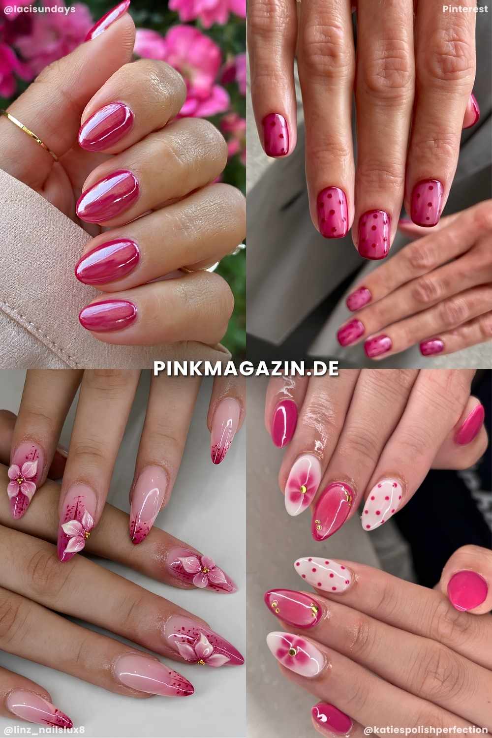 Himbeerrosa Naegel fuer August