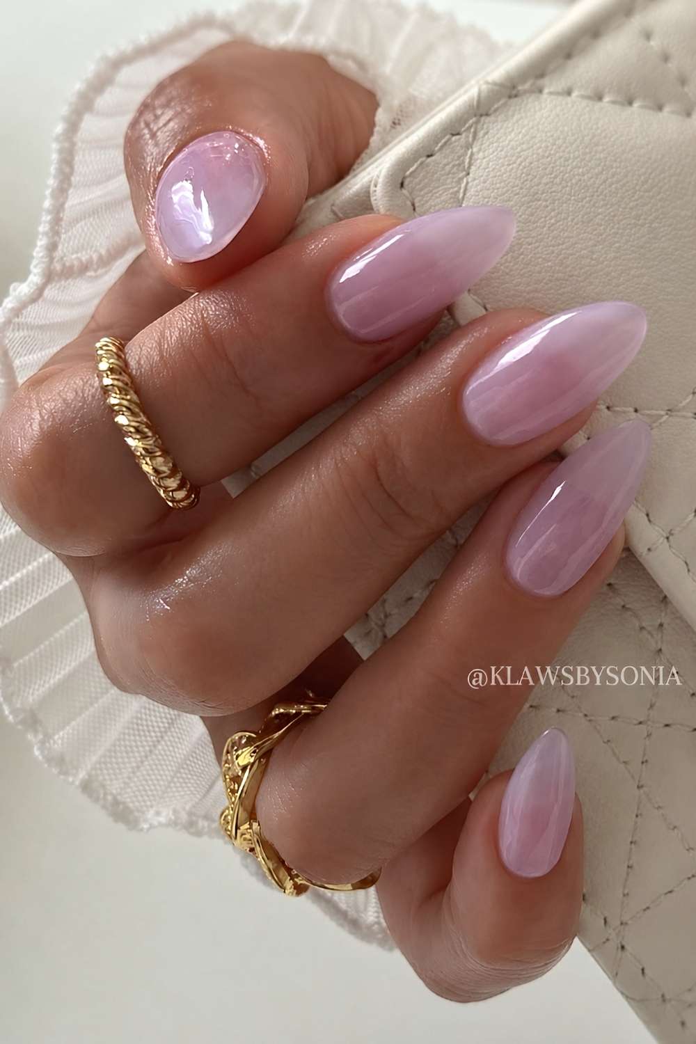 Zarte Lila Jelly Manikuere