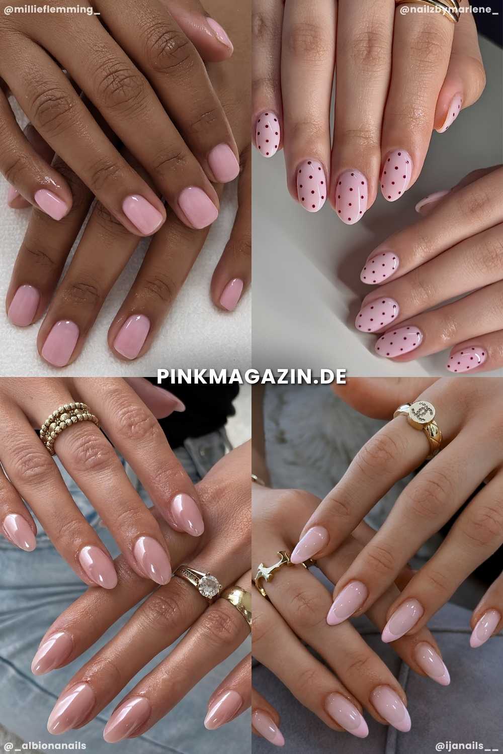 Zartrosa August Nagelideen