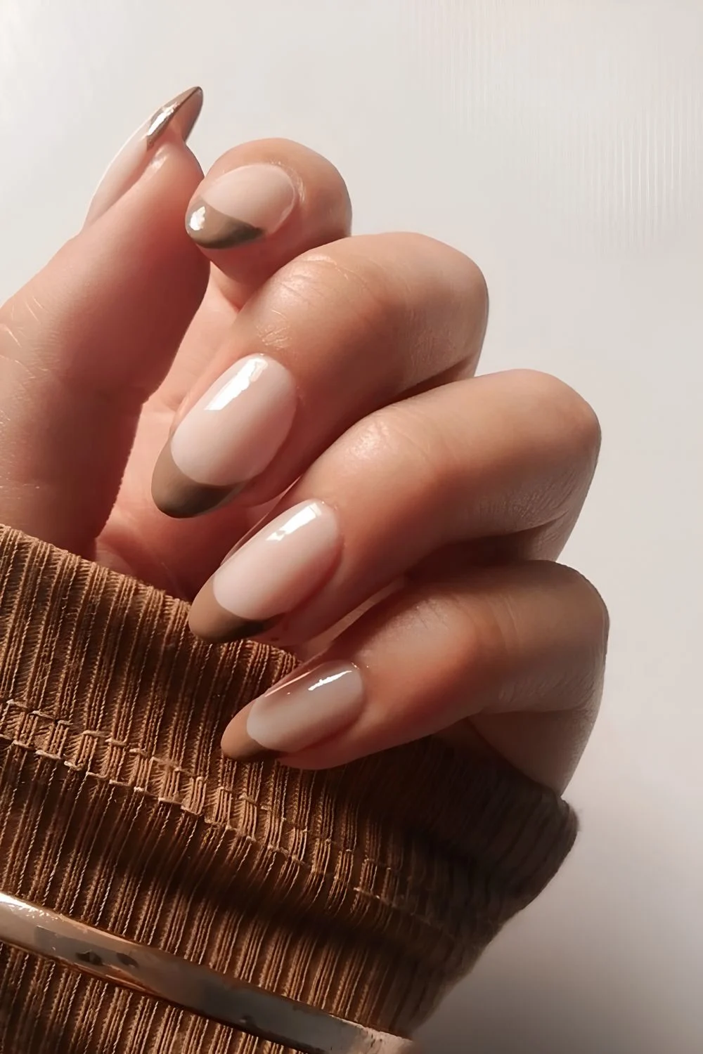 Mocha-Mousse French Tips