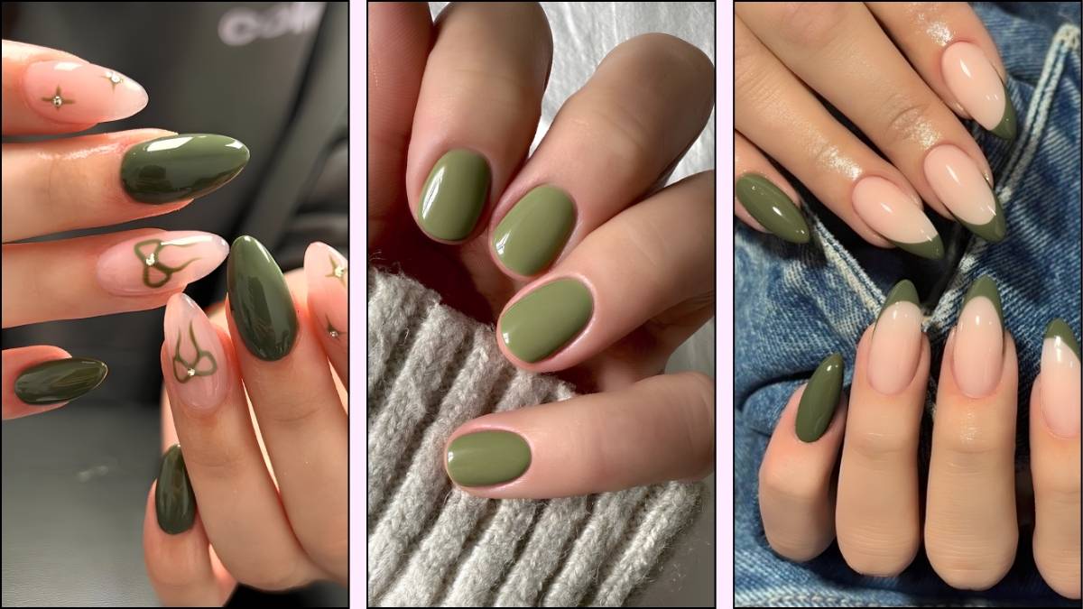 Olivgrüne Nägel