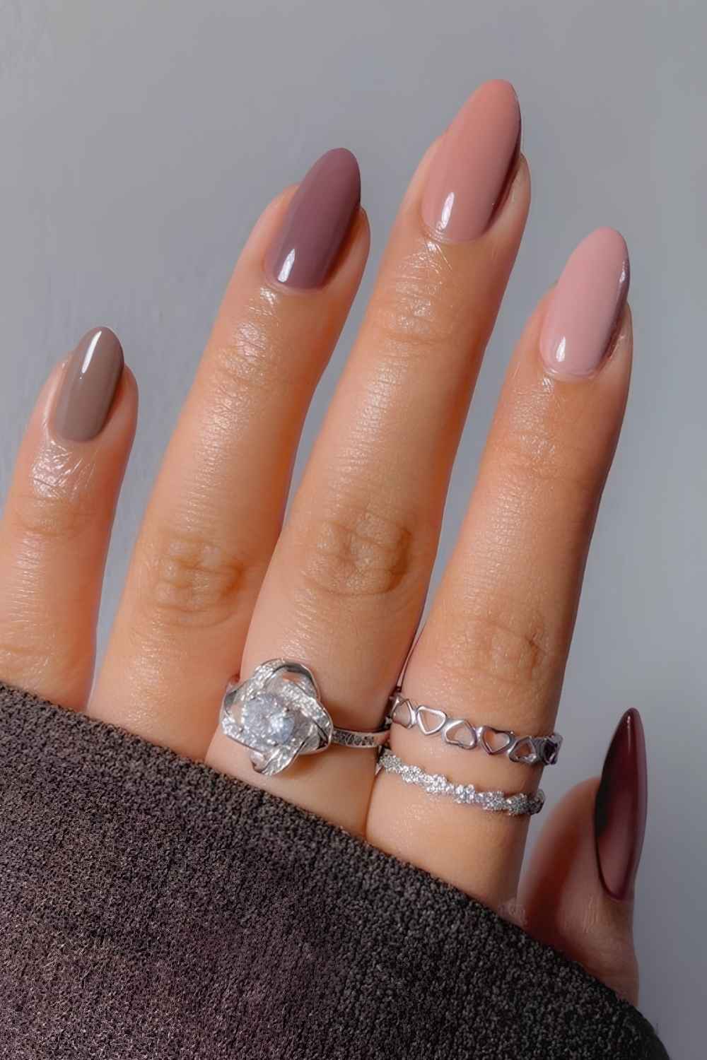 Mauve-Verlauf-Maniküre