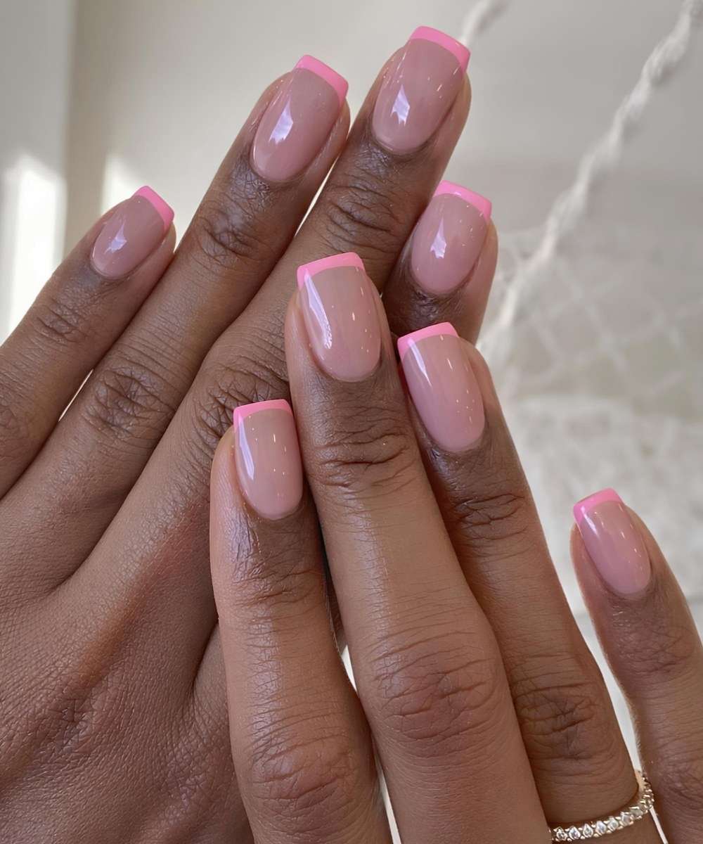 Bubblegum Rosa Micro French Naegel