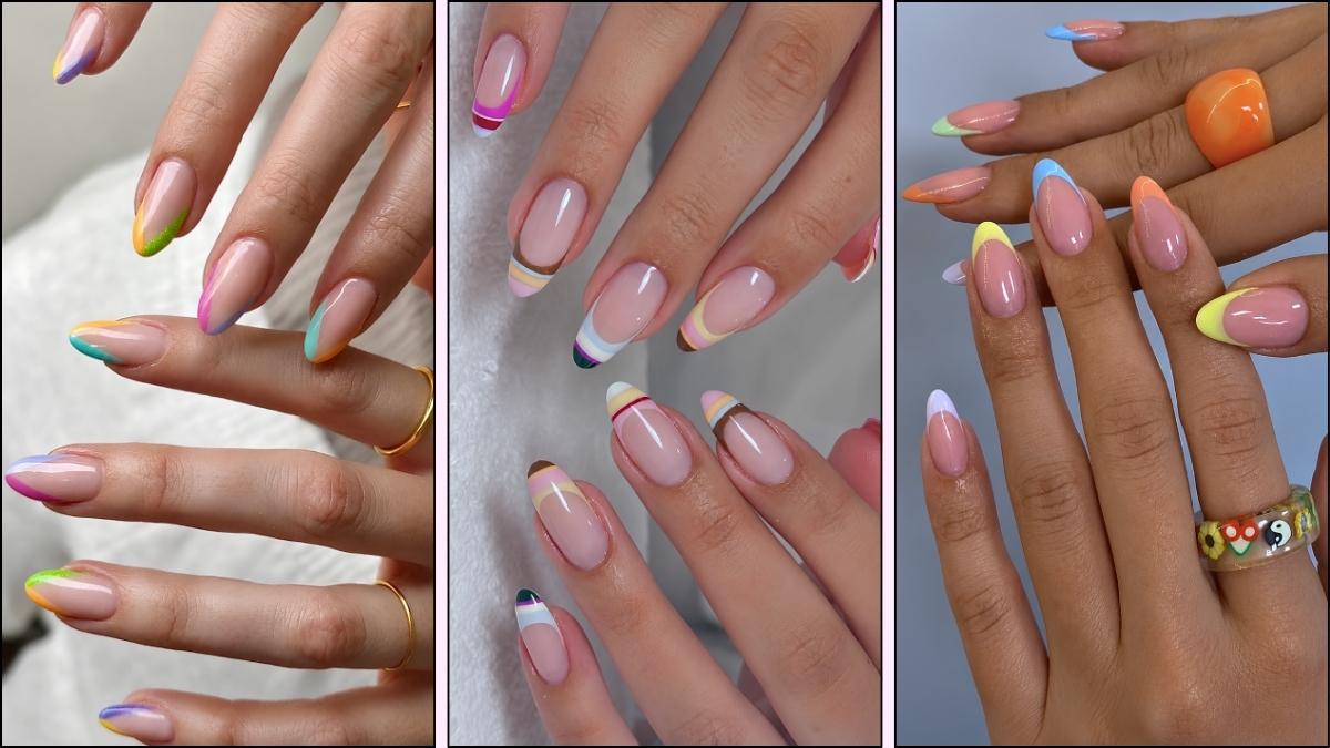 Bunte French Tip Manikueren