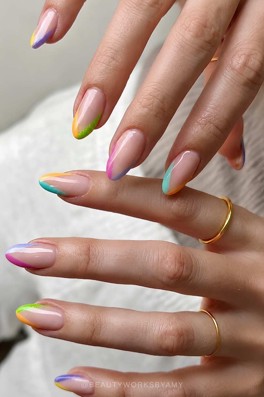 Colorblock French Tip Manikuere