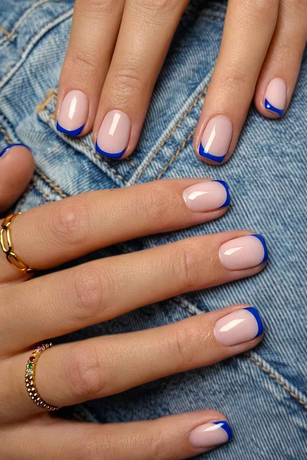 Koenigsblaue micro french naegel