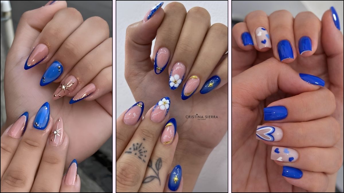 Koenigsblaue nageldesigns