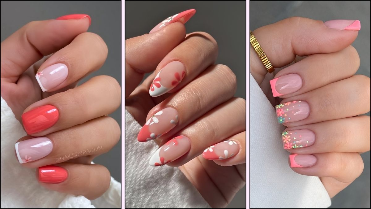 Korallen Nageldesigns