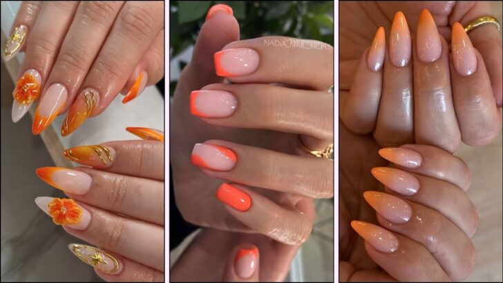 30 Orange Nageldesigns, die auf jedes Trend-Board gehören