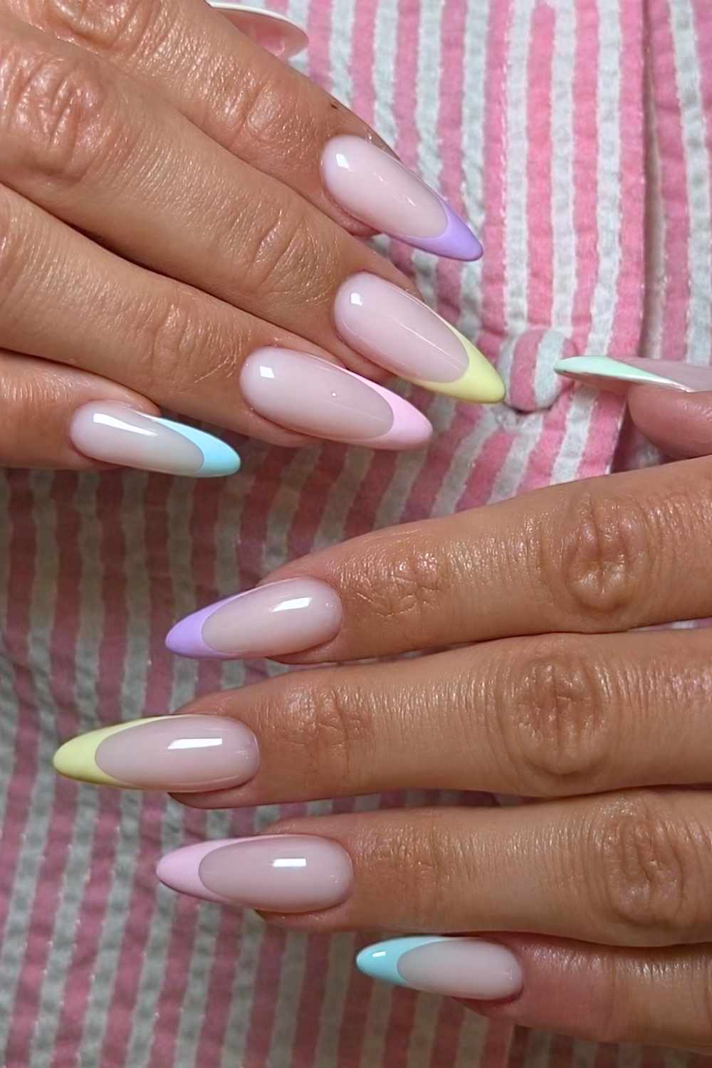 Pastell Candy French Manikuere