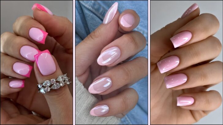 Pink-auf-Pink French Tips sind die Ton-in-Ton-Mani, die gerade alle wollen