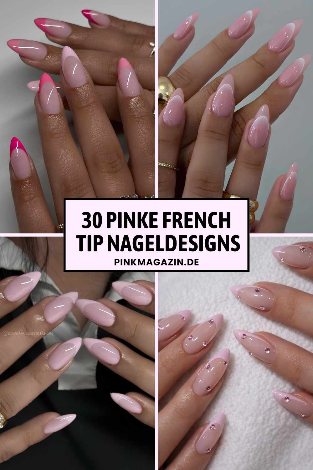 Pinke French Tip Nageldesigns Pinterest
