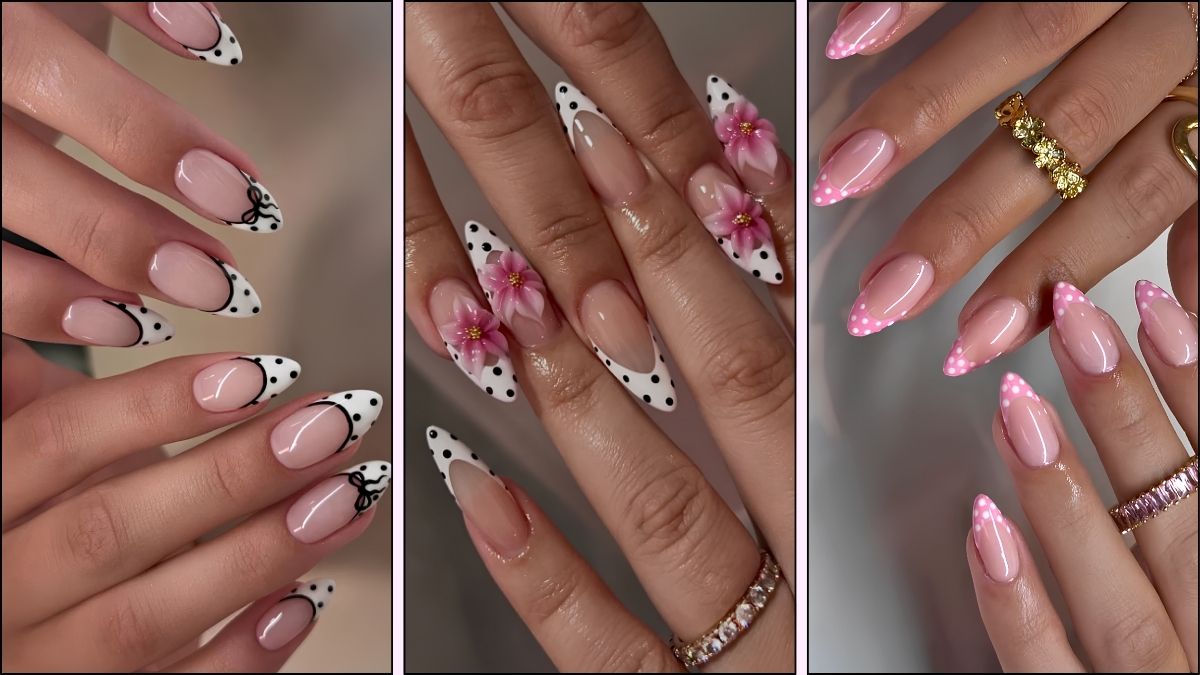 Polka Dot French Nageldesigns