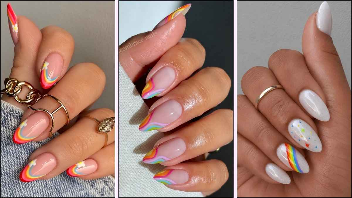 Regenbogen nageldesigns