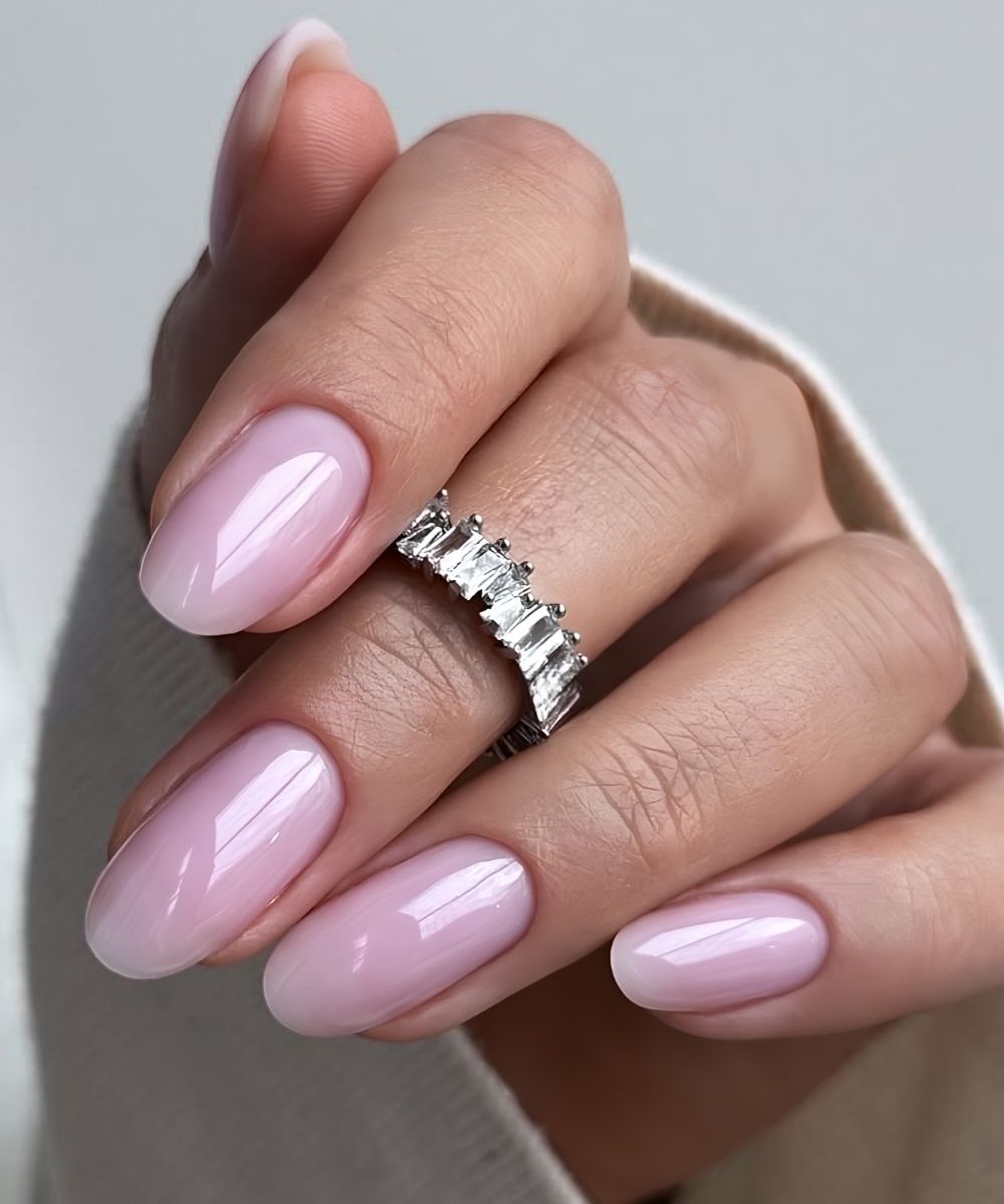 Runde transparente rosa Naegel